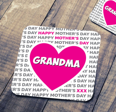 Mothers Day Text Coaster - Grandma