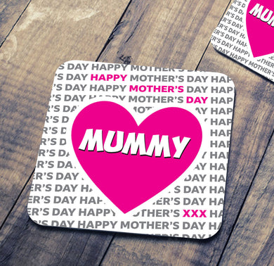 Mothers Day Text Coaster - Mummy