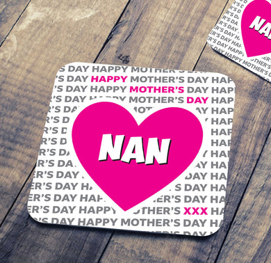 Mothers Day Text Coaster - Nan