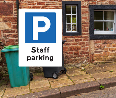 Staff Parking Only Metal Sign - Portrait - Warning Parking Sign Car Park