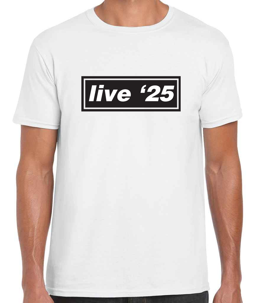 Live 25 - White Oasis Style T Shirt