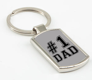 #1 DAD - Father's Day Keyring