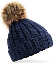 Load image into Gallery viewer, Faux Fur Pom Pom Chunky Beanie - Infant Hat