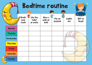 Bedtime Routine A4 Reward Chart
