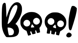 Halloween Boo Skulls Window Sticker