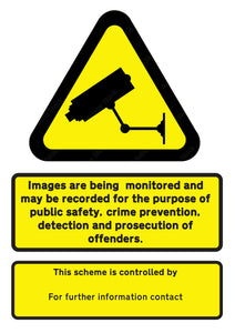 CCTV Recording Sign - Customised - Deterrent - Warning Parking Sign Car Park