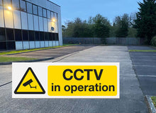 Load image into Gallery viewer, CCTV in Operation - 25 x 10cm Metal Sign