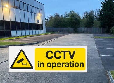 CCTV in Operation - 25 x 10cm Metal Sign