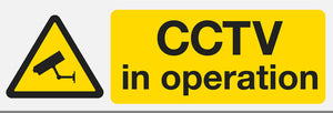 CCTV in Operation - 25 x 10cm Metal Sign