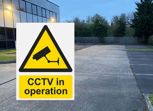 Load image into Gallery viewer, CCTV In Operation - Metal Sign - Choose Size