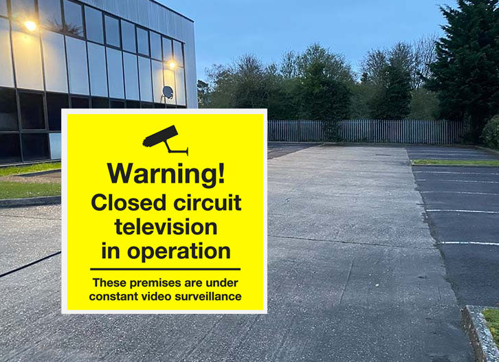 Warning Closed Circuit Television CCTV - 15cm Square Metal Sign - Choose Size