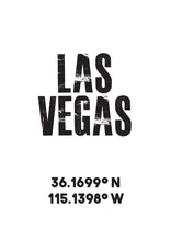 Load image into Gallery viewer, Las Vegas Co-ordinates Print