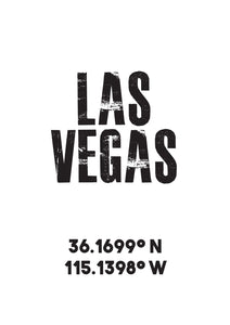 Las Vegas Co-ordinates Print
