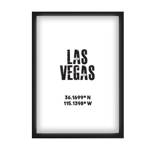 Las Vegas Co-ordinates Print