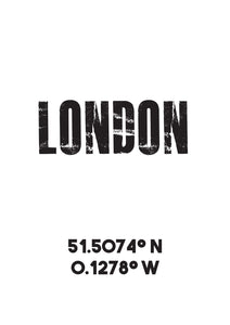 London Co-ordinates Print