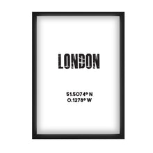 Load image into Gallery viewer, London Co-ordinates Print