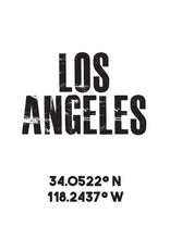 Load image into Gallery viewer, Los Angeles Co-ordinates Print