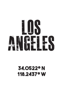 Los Angeles Co-ordinates Print