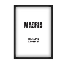 Load image into Gallery viewer, Madrid Co-ordinates Print