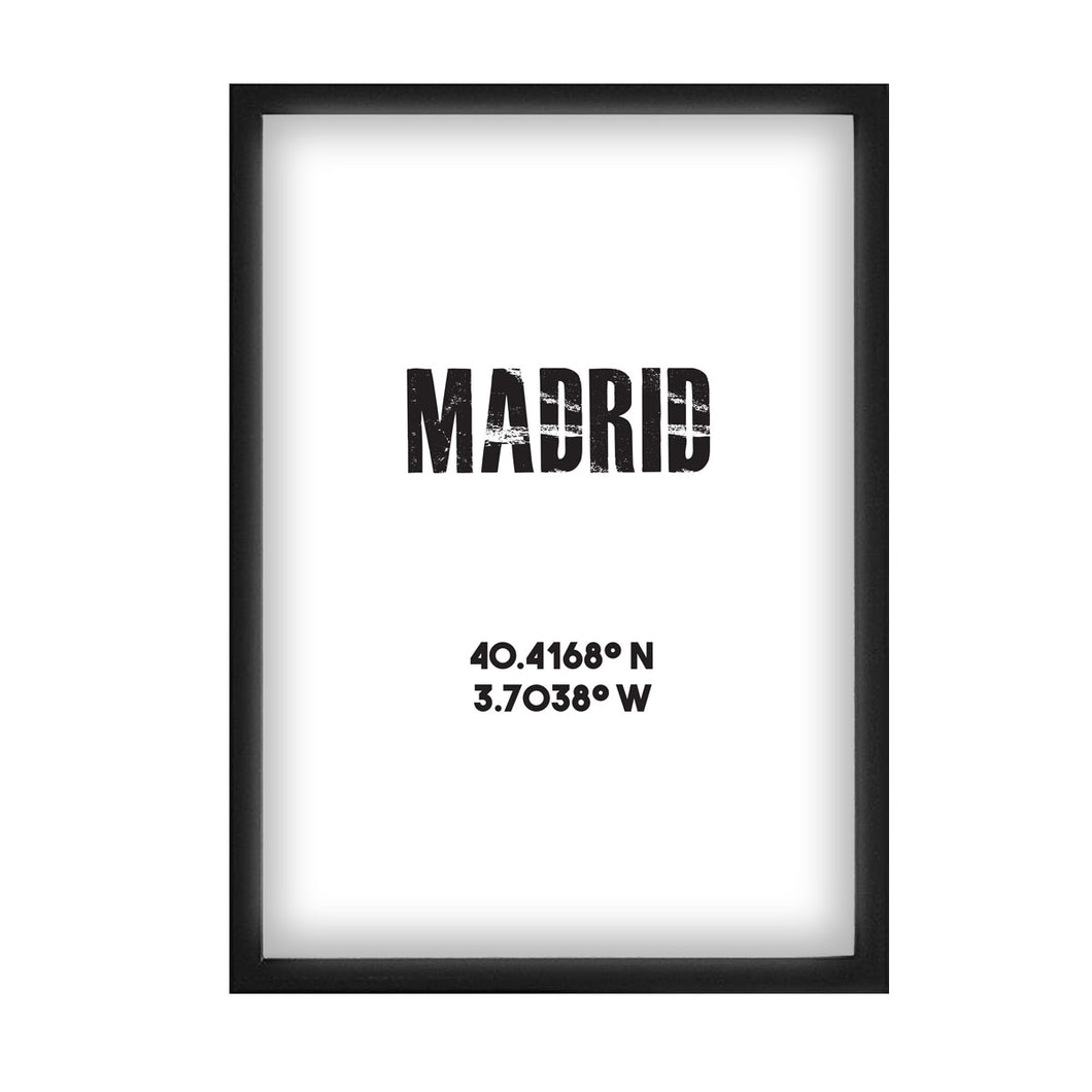 Madrid Co-ordinates Print