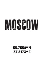 Load image into Gallery viewer, Moscow Co-ordinates Print