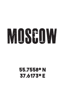 Moscow Co-ordinates Print