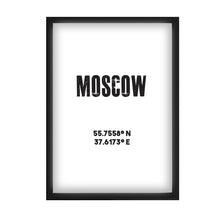 Load image into Gallery viewer, Moscow Co-ordinates Print