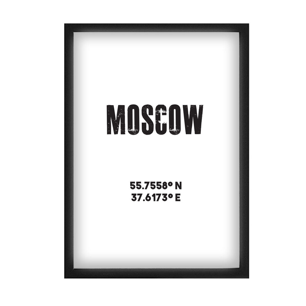 Moscow Co-ordinates Print