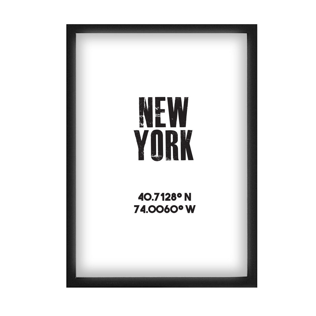 New York Co-ordinates Print