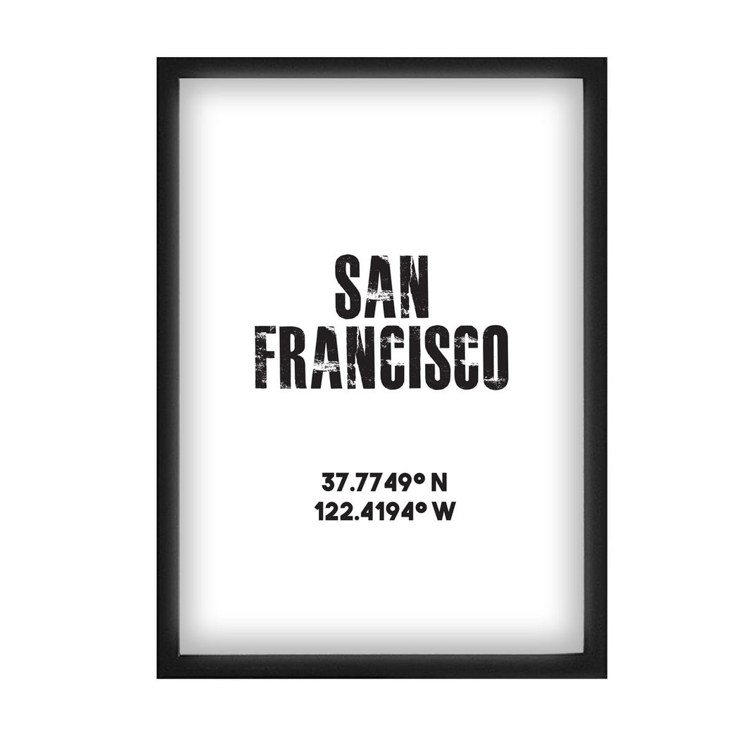 San Francisco Co-ordinates Print