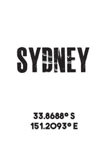 Load image into Gallery viewer, Sydney Co-ordinates Print