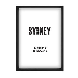 Sydney Co-ordinates Print