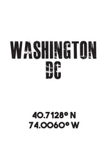 Load image into Gallery viewer, Washington DC Co-ordinates Print