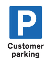 Load image into Gallery viewer, Customer Parking Only Brushed Metal Sign - Portrait - Warning Parking Sign Car Park