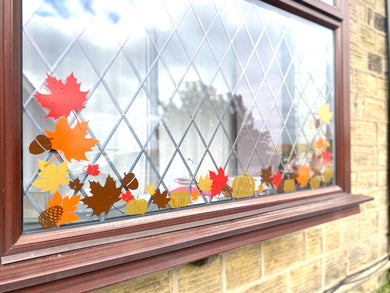 Autumn Leaves Window Display - Vinyl Stickers