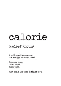 Calorie Word Alternative Definition Print