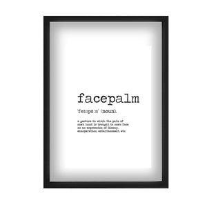 Facepalm Word Definition Print