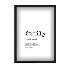 Load image into Gallery viewer, Family Word Alternative Definition Print