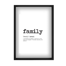 Load image into Gallery viewer, Family Word Definition Print