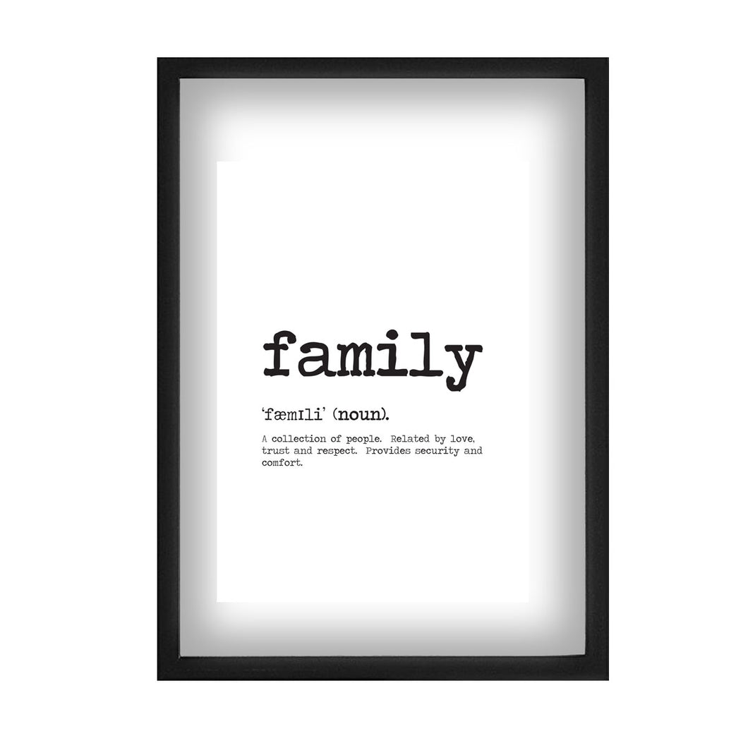 Family Word Definition Print