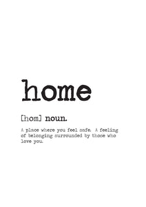 Home Word Definition Print