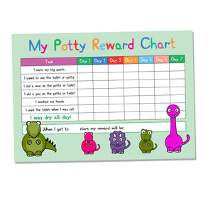 Dinosaur Potty / Toilet Training Animal Design A4 Reward Chart
