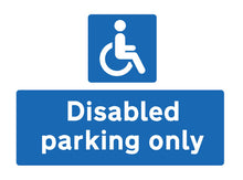 Load image into Gallery viewer, Disabled Parking Only Metal Sign - Landscape - Warning Parking Sign Car Park