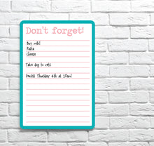 Load image into Gallery viewer, Personalised Magnetic Reminder List - Memo White Board