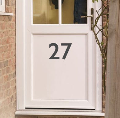 House Door Number - Vinyl Sticker - Choose Colour and Size
