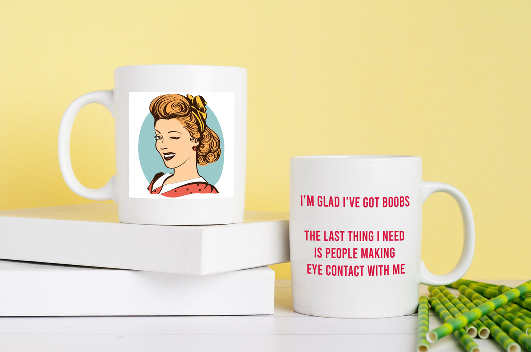 Eye Contact - Rude Mug - Novelty Gift