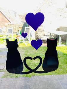 Two Cats With 3 Hearts