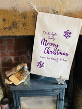 Load image into Gallery viewer, Personalised Gift Sack -Medium Christmas Santa Sack