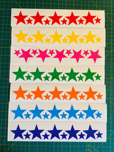 70 Star Stickers in Rainbow Colours