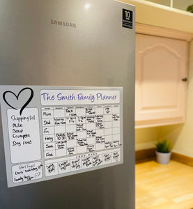 Personalised Magnetic Family Activity / Meal Planner